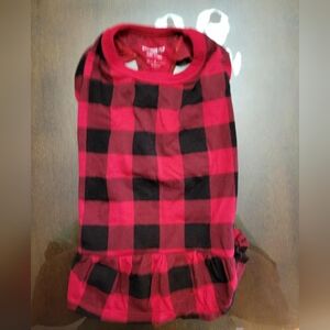 Red and Black Buffalo Plaid Dog Dress